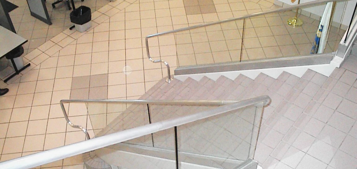 Office view from above staircase